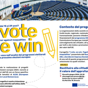 I vote - We win together against inequalities: Restituire alla cittadinanza il valore dell'approfondimento